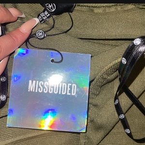 Olive green tube dress